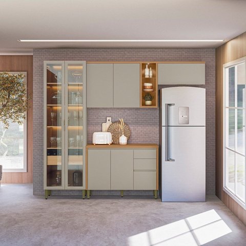 Conjunto Cozinha Completa 4 Peças MDF Allure