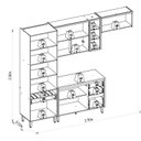 Ver imagem 5 de Conjunto Cozinha Completa Modulada 4 Peças MDF Allure Marrom/Jequitibá/Gris Fosco
