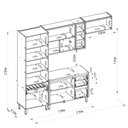 Ver imagem 4 de Conjunto Cozinha Completa Modulada 4 Peças MDF Allure Marrom/Jequitibá/Gris Fosco