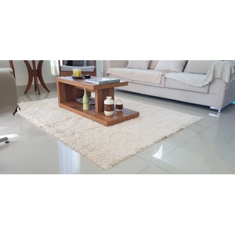 Tapete Algodão para Sala e Quarto e Escritório - 2,00M x 2,50M - Cor Cru Pelo Médio