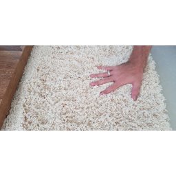 Tapete Algodão para Sala e Quarto e Escritório - 2,00M x 2,50M - Cor Cru Pelo Médio - 3