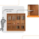 Ver imagem 6 de Guarda Roupa Casal Atacama 100 Mdf 8 Portas e 8 Cabideiros