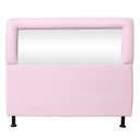 Ver imagem 1 de Cabeceira Espelhada 90cm Solteiro Rosa Bebê