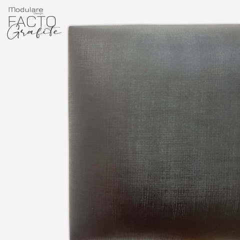 Cabeceira Estofada Kit com 18 Placas 30x40cm:facto Grafite
