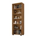 Ver imagem 2 de Estante de Livros 5 Prateleiras Livreiro de Madeira Sala - Freijó