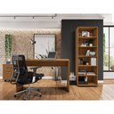 Ver imagem 3 de Estante de Livros 5 Prateleiras Livreiro de Madeira Sala - Freijó