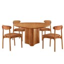 Ver imagem 2 de Mesa Selene Tampo 135cm Laminado com 4 Cadeiras Noronha Moderna Mobília
