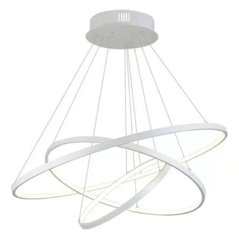 Lustre Pendente 3 Arcos Led 60w 3200k Branco Domum