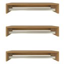 Ver imagem 1 de Kit 3 Cabideiros de Parede Suspenso 70x25x11,5 Amadeirado