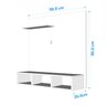 Painel Quarto Sala Tv 32 Polegadas C/ Nichos:canelado C/ Off-white - 3