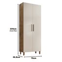 Ver imagem 3 de Armário de Escritório Melissa 2 Portas 5 Prateleiras 2,24m