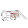 Cama Infantil com Escorregador Doce Casinha Joy Branca Cor: Rosa - 5