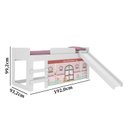 Ver imagem 5 de Cama Infantil com Escorregador Doce Casinha Joy Branca Cor: Rosa