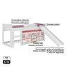 Cama Infantil com Escorregador Doce Casinha Joy Branca Cor: Rosa - 4