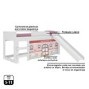 Ver imagem 4 de Cama Infantil com Escorregador Doce Casinha Joy Branca Cor: Rosa