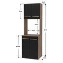 Ver imagem 5 de Torre Quente Suspensa 15mm para Cozinha Netmobil - Nogal/preto