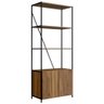 Estante 2 Pt Estilo Industrial Sw017 Noce Oro Preto - 1
