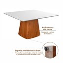 Ver imagem 7 de Mesa Sala de Jantar Quadrada Madeira Maciça e Verniz Bérgamo Authentic Marrom/Champagnhe/Off White