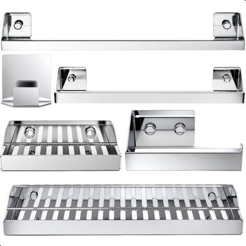 Kit Acessórios para Banheiro Inox 6 Peças Master Slim Df