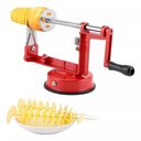 Ver imagem 2 de Maquina de Cortar Batata em Espiral Fazer Legumes Frutas Verduras Fatiador Slicer Chips no Palito