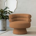 Ver imagem 2 de Poltrona Orgânica Mabel Base Fixa Bouclé Terracota - Nexta Casa