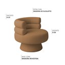 Ver imagem 3 de Poltrona Orgânica Mabel Base Fixa Bouclé Terracota - Nexta Casa