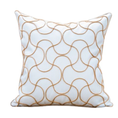 Coleção Náutica - Almofada Bordada Sisal Quadrada Tipo:completa