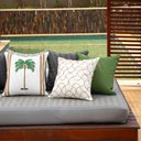 Ver imagem 4 de Coleção Náutica - Almofada Bordada Sisal Quadrada Tipo:completa