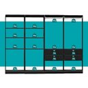 Ver imagem 6 de Guarda-Roupas Closet Modulado Alasca One 240cm 4 Peças com 4 Gavetas e Cabideiros Preto Touch