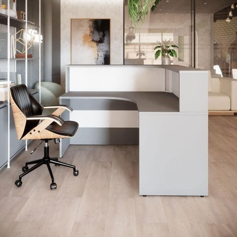 Balcão Atendimento c/ Tampo Superior Recepção Escritório F5