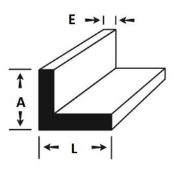 Cantoneira Aluminio 5cm X 3,17mm C/ 65cm G10 - 5