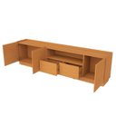 Ver imagem 6 de Estante Home Theater para TV até 84 Polegadas Ripado com Vidro Reflecta e LED 100% MDF 219CMX305CM Vitoria Regia Yescasa Nature