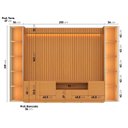 Ver imagem 3 de Estante Home Theater para TV até 84 Polegadas Ripado com Vidro Reflecta e LED 100% MDF 219CMX305CM Vitoria Regia Yescasa Nature