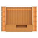 Ver imagem 2 de Estante Home Theater para TV até 84 Polegadas Ripado com Vidro Reflecta e LED 100% MDF 219CMX305CM Vitoria Regia Yescasa Nature