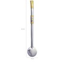 Ver imagem 2 de Bomba para Chimarrão Tererê Aço Inox 304 e Ouro 18k Pingente Cuia