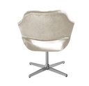 Ver imagem 5 de Poltrona Decorativa Zara Pé Giratório de Metal Sala Recepção Bege Claro