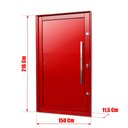 Ver imagem 4 de Porta Pivotante Alumínio Lambril c/Puxador Dir. Elite Vermelho 216x150 Brimak
