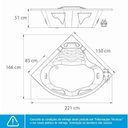 Ver imagem 4 de Banheira de Hidromassagem Acapulco Gran Luxo 150x211x51cm - P1 - 110v - com Aquecedor e Cromoterapia