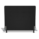 Ver imagem 1 de Cabeceira Estofada Pérola 140 cm Para Cama Box Quarto Casal MV Estofados Suede Preto