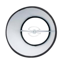Cúpula Abajur Luminárias 13x7x14cm de Tecido Algodão Cor Preta Ref 02 - 4