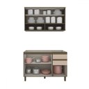Ver imagem 3 de Cozinha Compacta Connect 4 Portas 2 Gavetas com Vidro 100% Mdf Duna/cristal - Henn