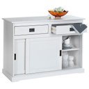 Ver imagem 2 de Balcão Aparador Sala Buffet Madeira 2 Portas de Correr Savona Branco Lavado Idimex