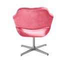 Ver imagem 5 de Poltrona Decorativa Zara Pé Giratório de Metal Sala Recepção Rosa