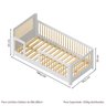 Cama Infantil Solteiro Montessoriano com Rattan Wave Casatema MadeiraOriginals - 3