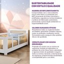 Ver imagem 5 de Cama Infantil Solteiro Montessoriano com Rattan Wave Casatema MadeiraOriginals Bege/Branco/Marrom