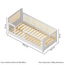 Ver imagem 3 de Cama Infantil Solteiro Montessoriano com Rattan Wave Casatema MadeiraOriginals Bege/Branco/Marrom