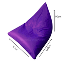 Ver imagem 2 de Puff Pera Triangular Corino Cheio Conforto Almofadão Gigante Hall de Entrada Eventos - Roxo