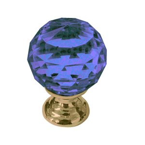Puxador Cristal - IL 4501 - Dourado - Azul - 40MM