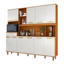 Ver imagem 4 de Kit Armário Cozinha Completa Pilar 11 Portas 1 Gaveta Freijo Off White Poliman
