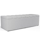 Ver imagem 1 de Calçadeira Recamier Baú para Cama de Casal King Dália 195x50 Cm W01 Linho Cinza - Lyam Lyam Decor